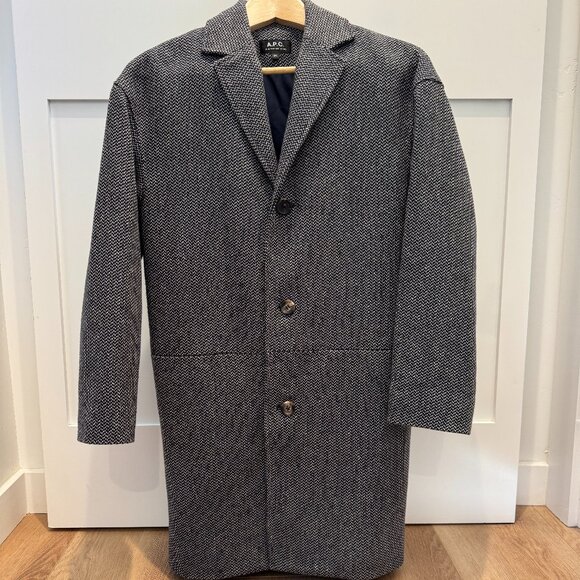 A.P.C. Tweed Coat Women's Size 34 (M) - Picture 1 of 11